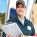 Delivery courier. Delivery courier. Shipping and moving service background.